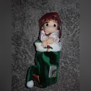 Precious Moments Stocking Doll Christmas Holly